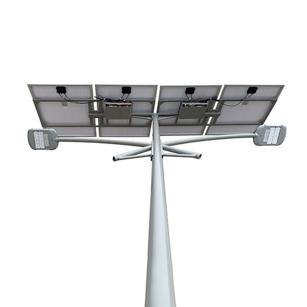 lampadaire solaire double crosse