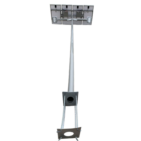 Lampadaire solaire double crosse 80W