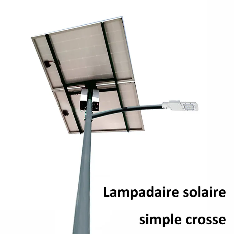 Lampadaire solaire simple crosse