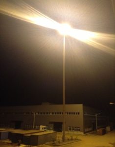 Eclairage solaire zone industrielle