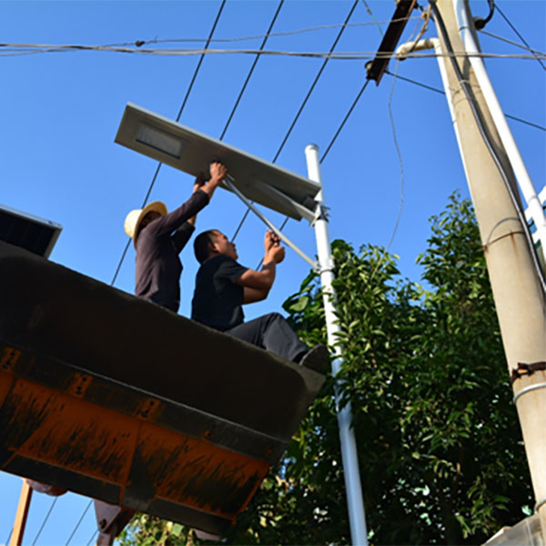 lampadaire solaire intégré Tout-En-Un